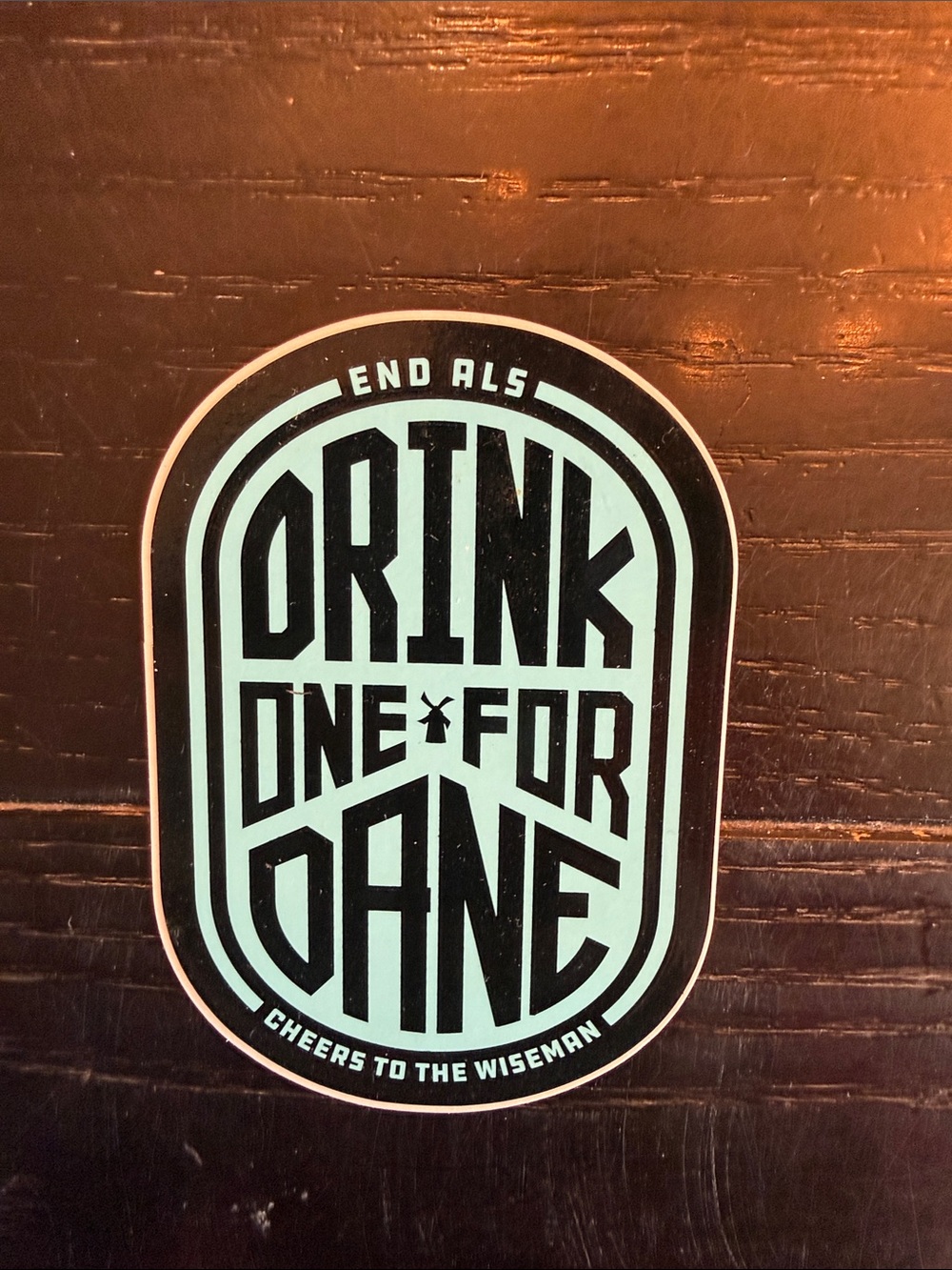 Dutch Bros Drink One For Dane Sticker 2019 - Mint & Black